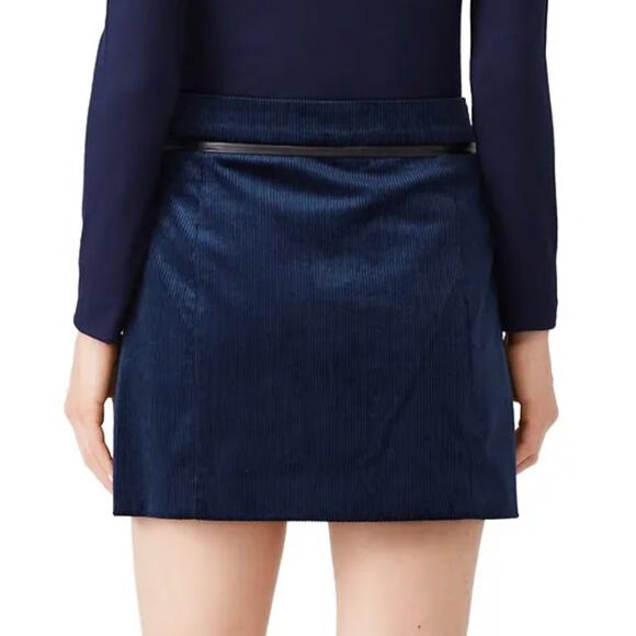 Ramy Brook Navy Corduroy Drea Skirt 12 - Picture 3 of 11